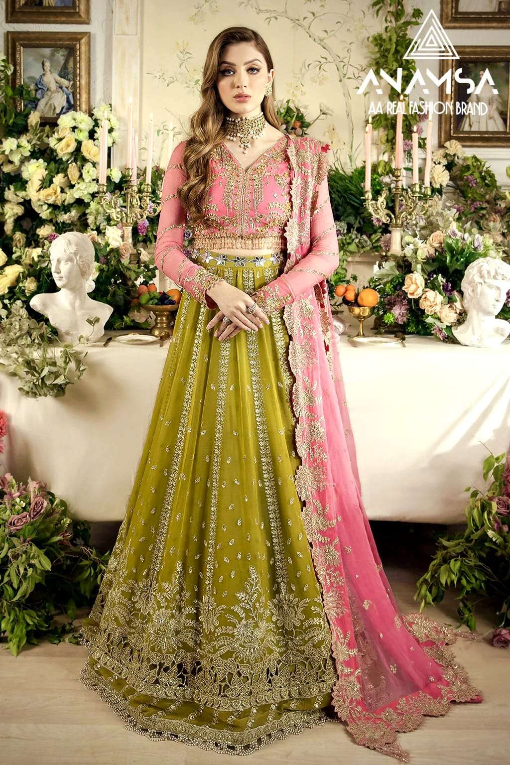 ANAMSA D NO 425 HEAVY DESIGNER WEDDING WEAR SUIT
