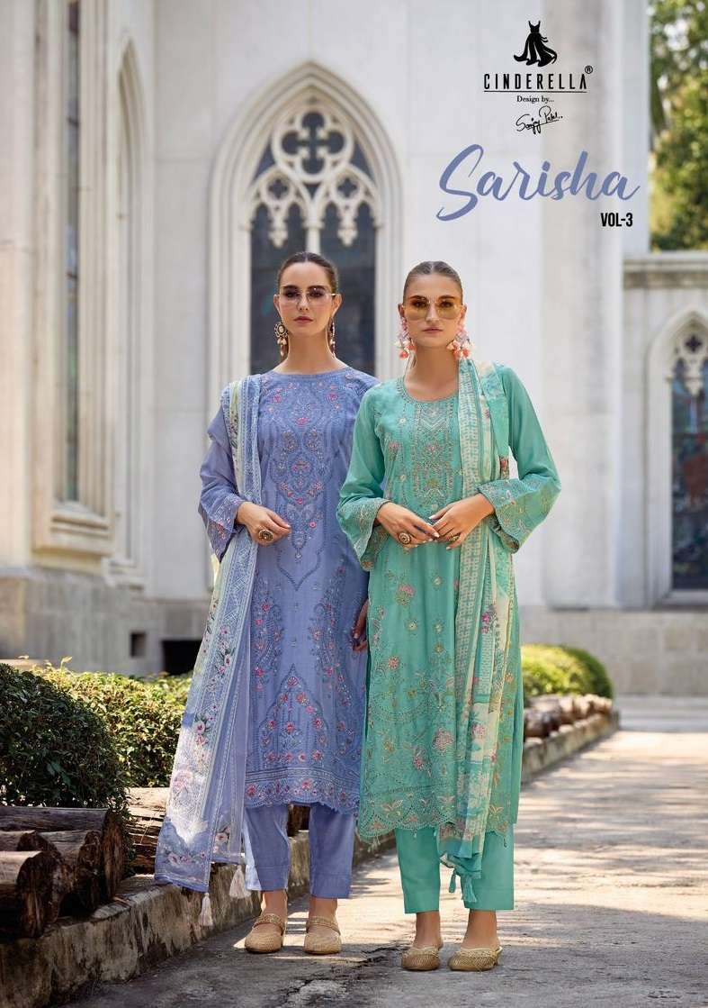 CINDERELLA SARISHA MUSLIN EMBROIDERY DESIGNER SUIT