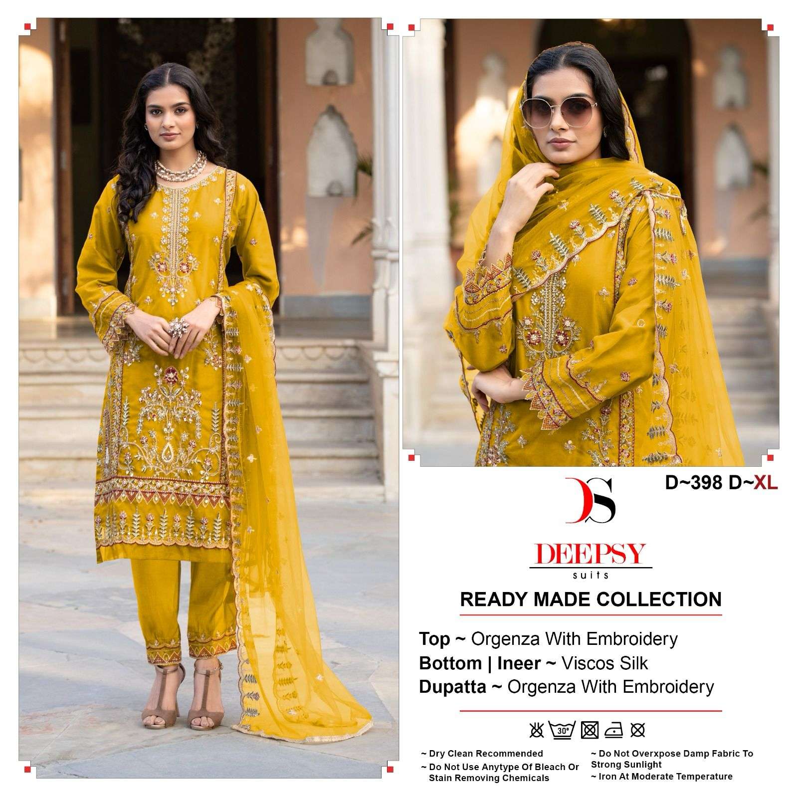 DEEPSY SUITS D 398 ORGANZA DESIGNER SUIT