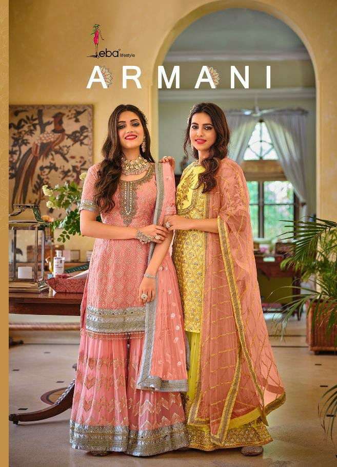 EBA LIFESTYLE ARMANI GEORGETTE SHARARA SUIT