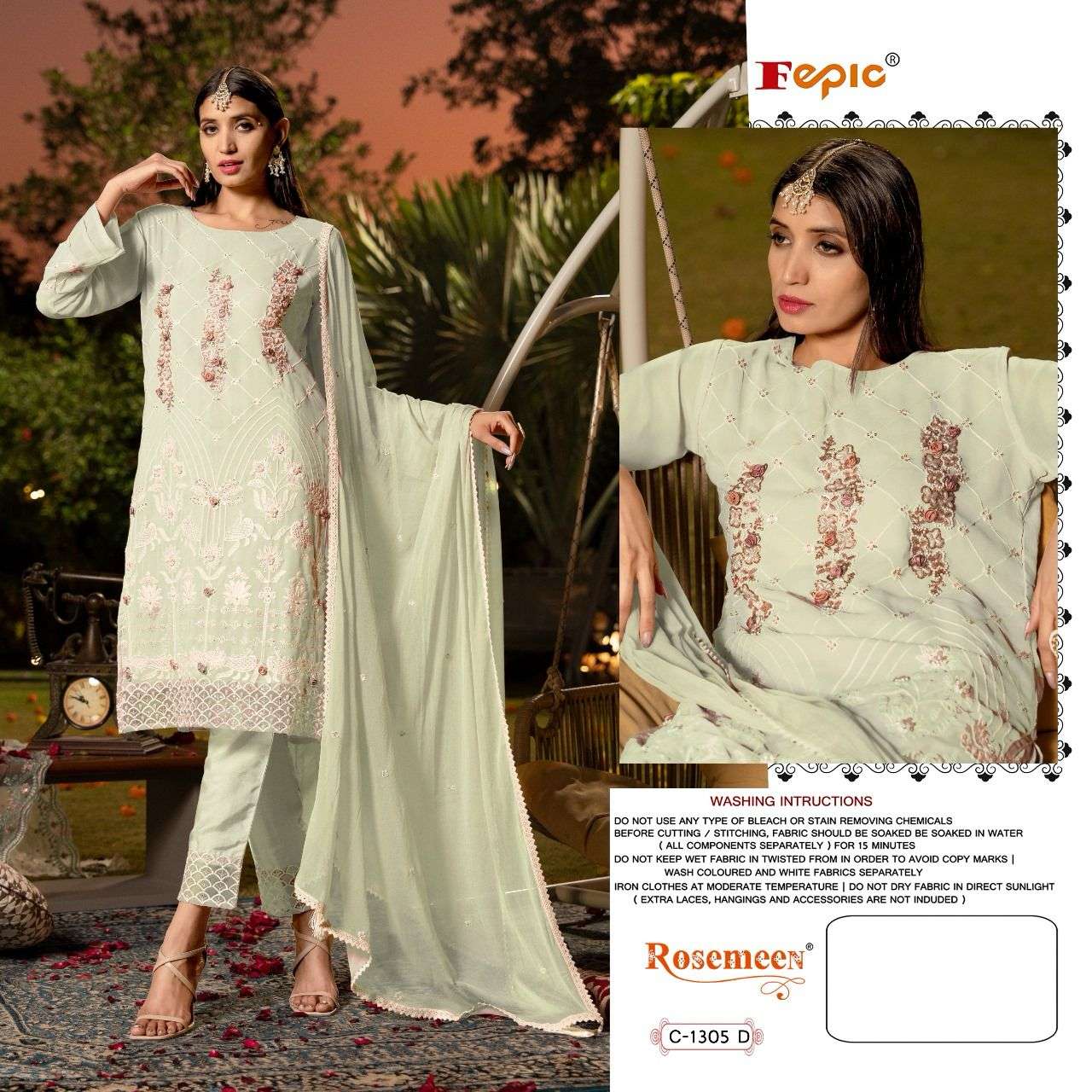 FEPIC ROSEMEEN C 1305 PAKISTANI GEORGETTE SUIT