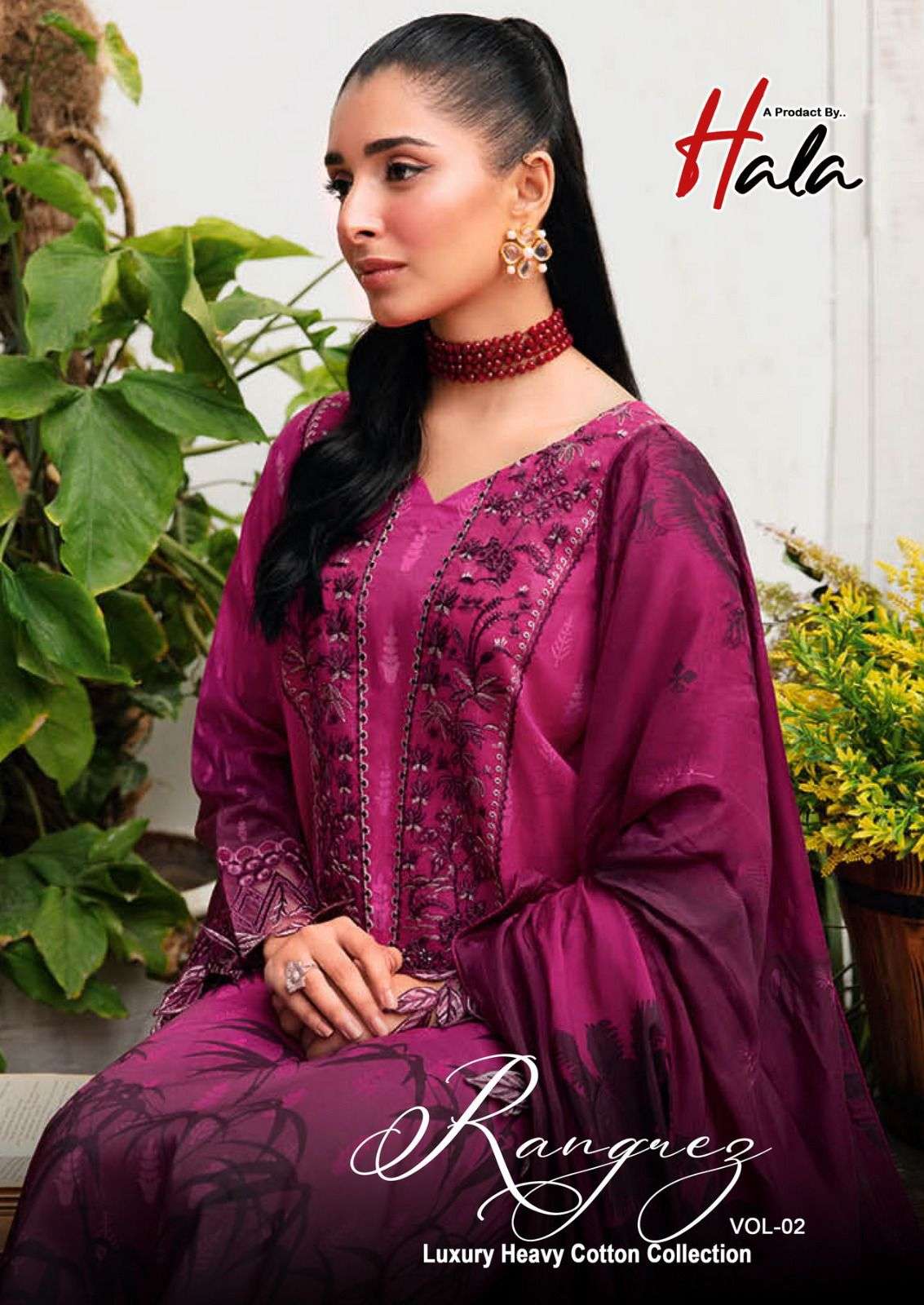 HALA RANGREZ VOL 2 COTTON KARACHI PRINT SUIT