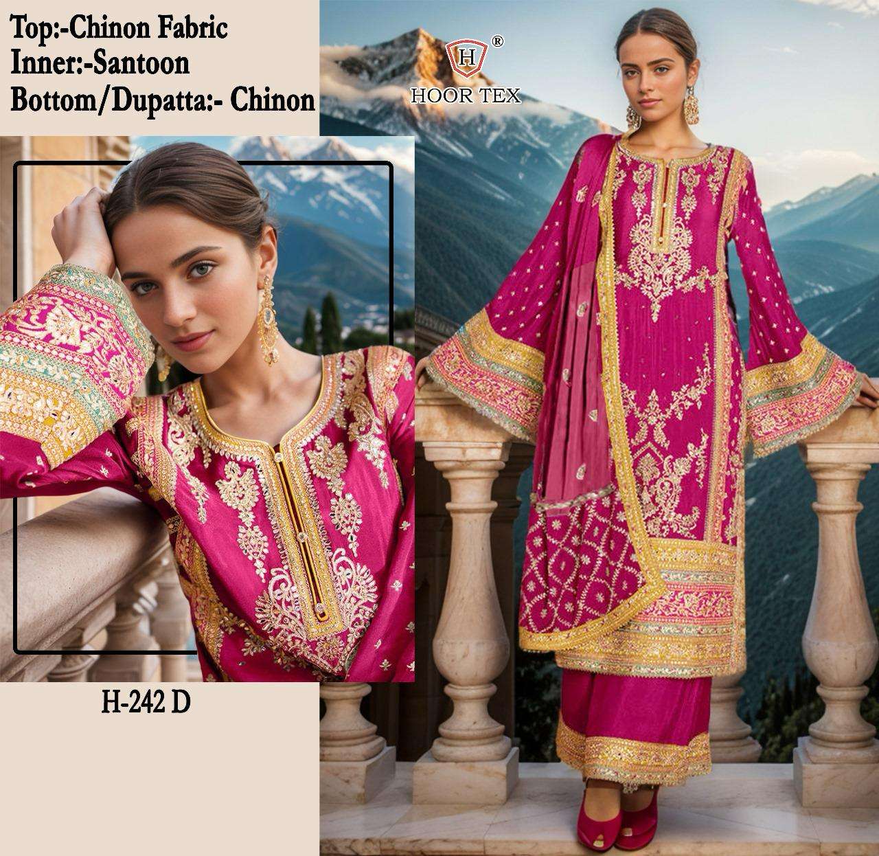 HOOR TEX H 242 HEAVY DESIGNER PAKISTANI SUIT