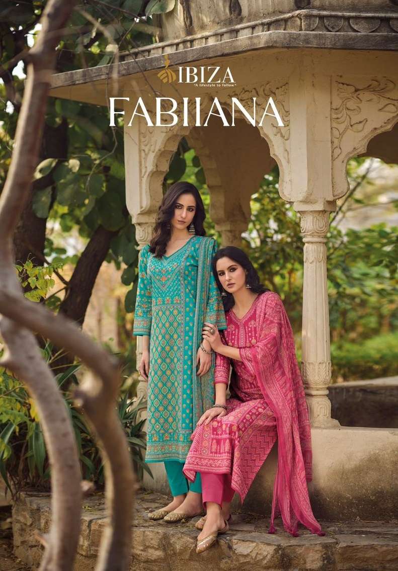 IBIZA FABLLANA DIGITAL PRINT LAWN COTTON WITH HAND WORK SUIT