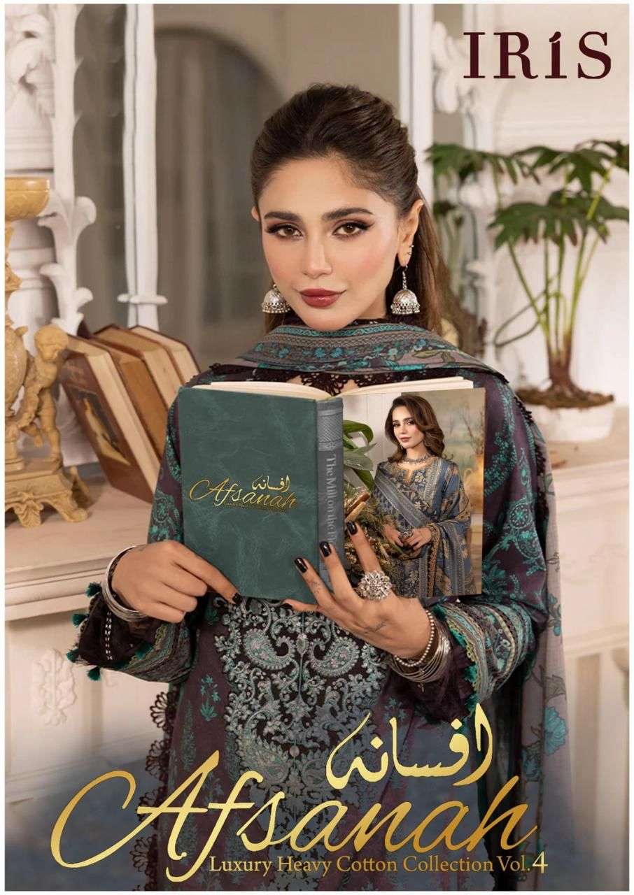 IRIS AFSANAH VOL 4 COTTON DIGITAL PRINT SUIT