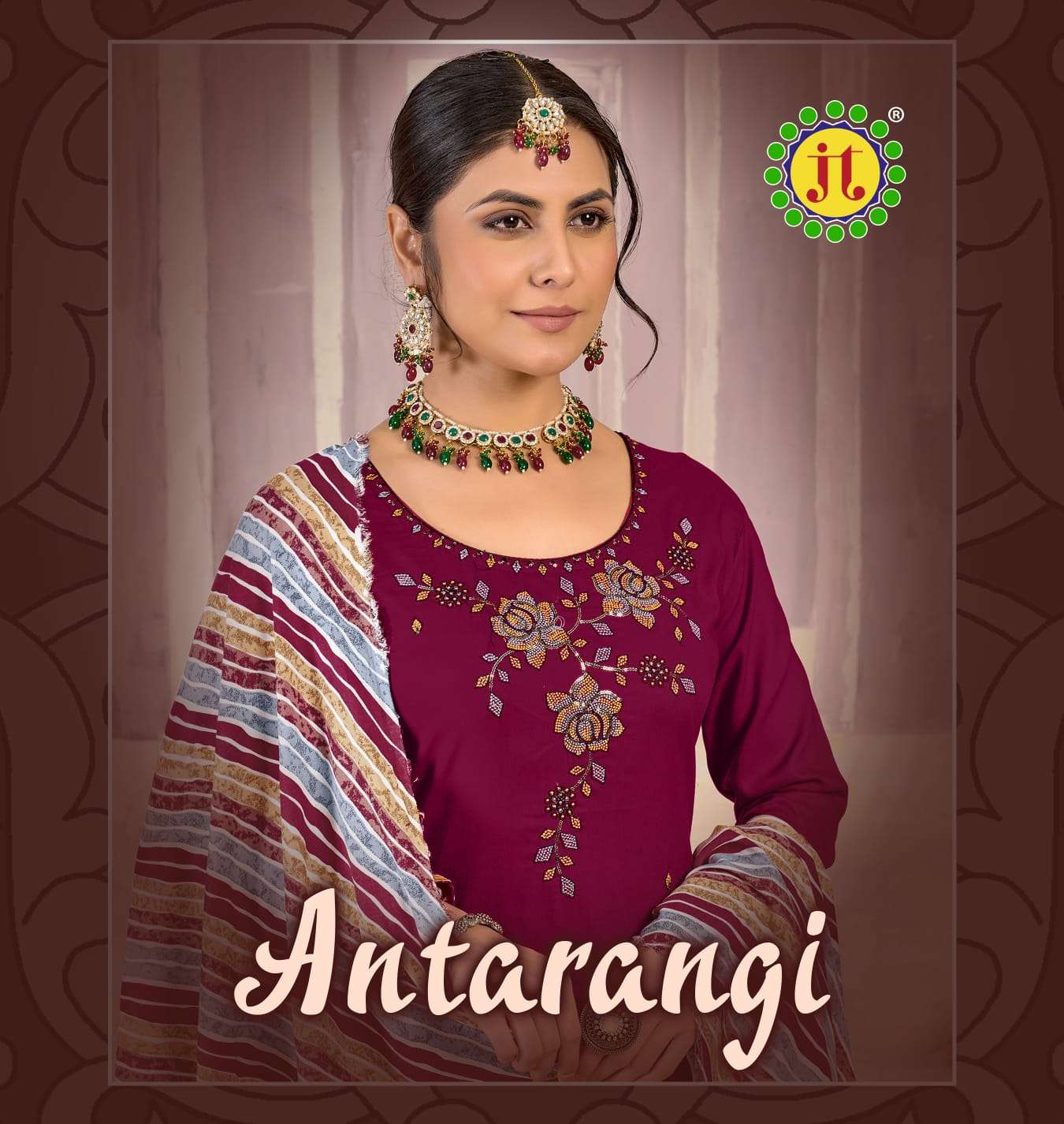 JT ANTARANGI RAYON FANCY WORK SUIT