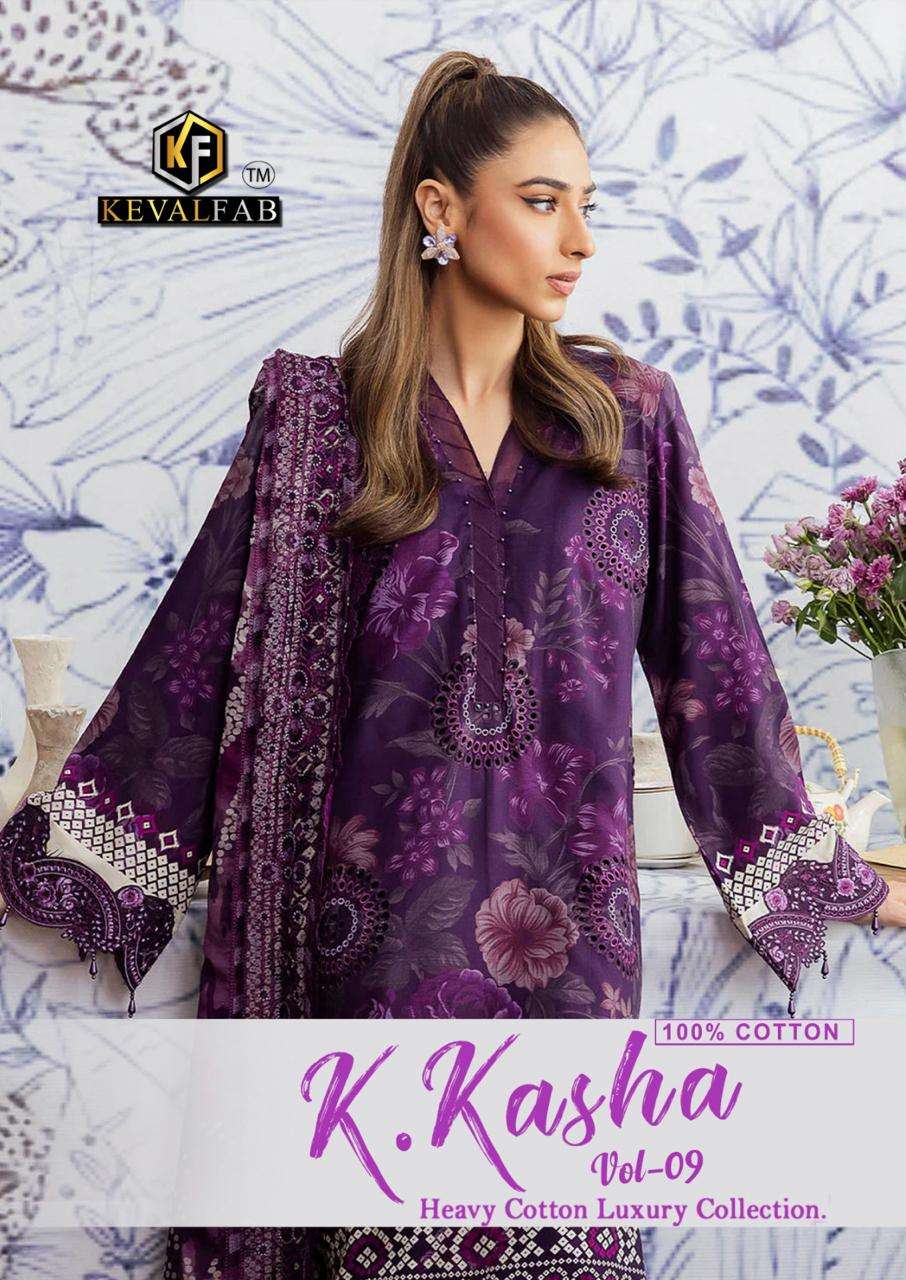 KEVAL FAB K KASHA VOL 9 COTTON PRINT SALWAR KAMEEZ 