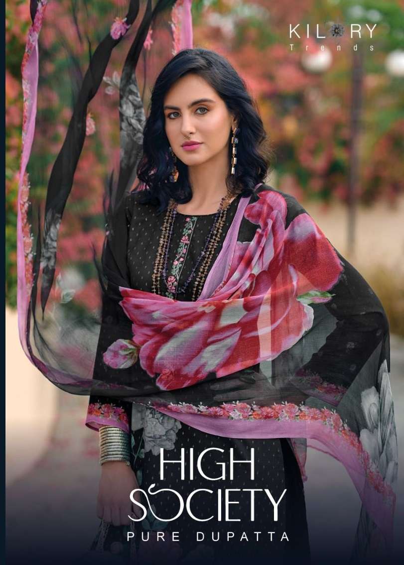 KILORY TRENDZ HIGH SOCIETY LAWN COTTON FANCY EMBROIDERY SUIT