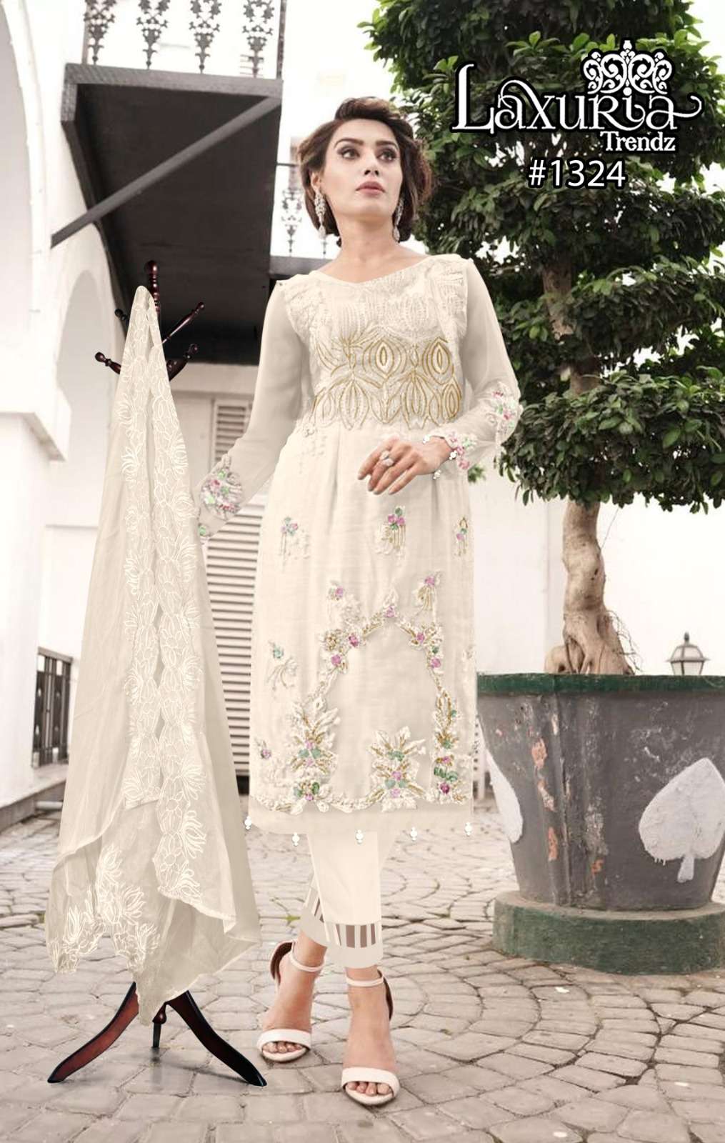 LAXURIA TRENDZ D NO 1324 GEORGETTE BEAUTIFUL DESIGNER SUIT