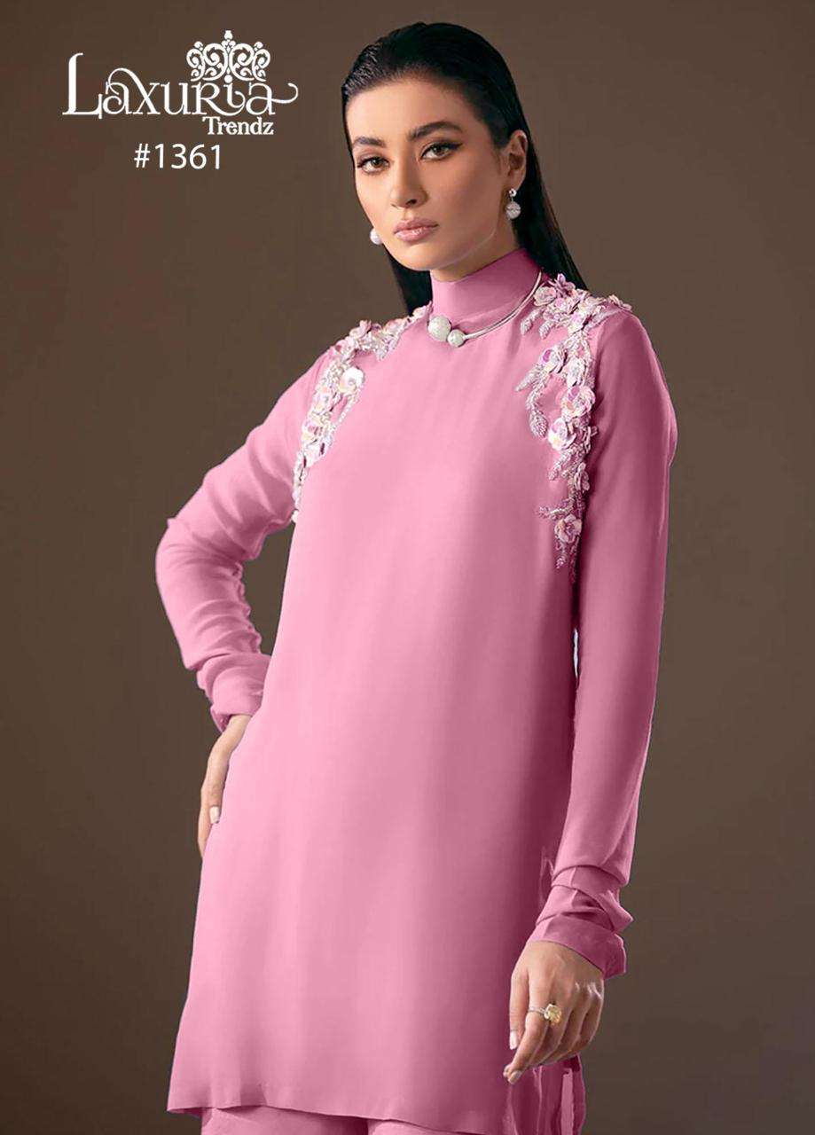 LAXURIA TRENDZ D NO 1361 SATIN BEAUTIFUL DESIGNER CORD SET 