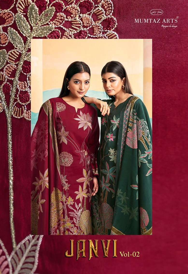 MUMTAZ ARTS JANVI VOL 2 VISCOSE FANCY WORK SUIT