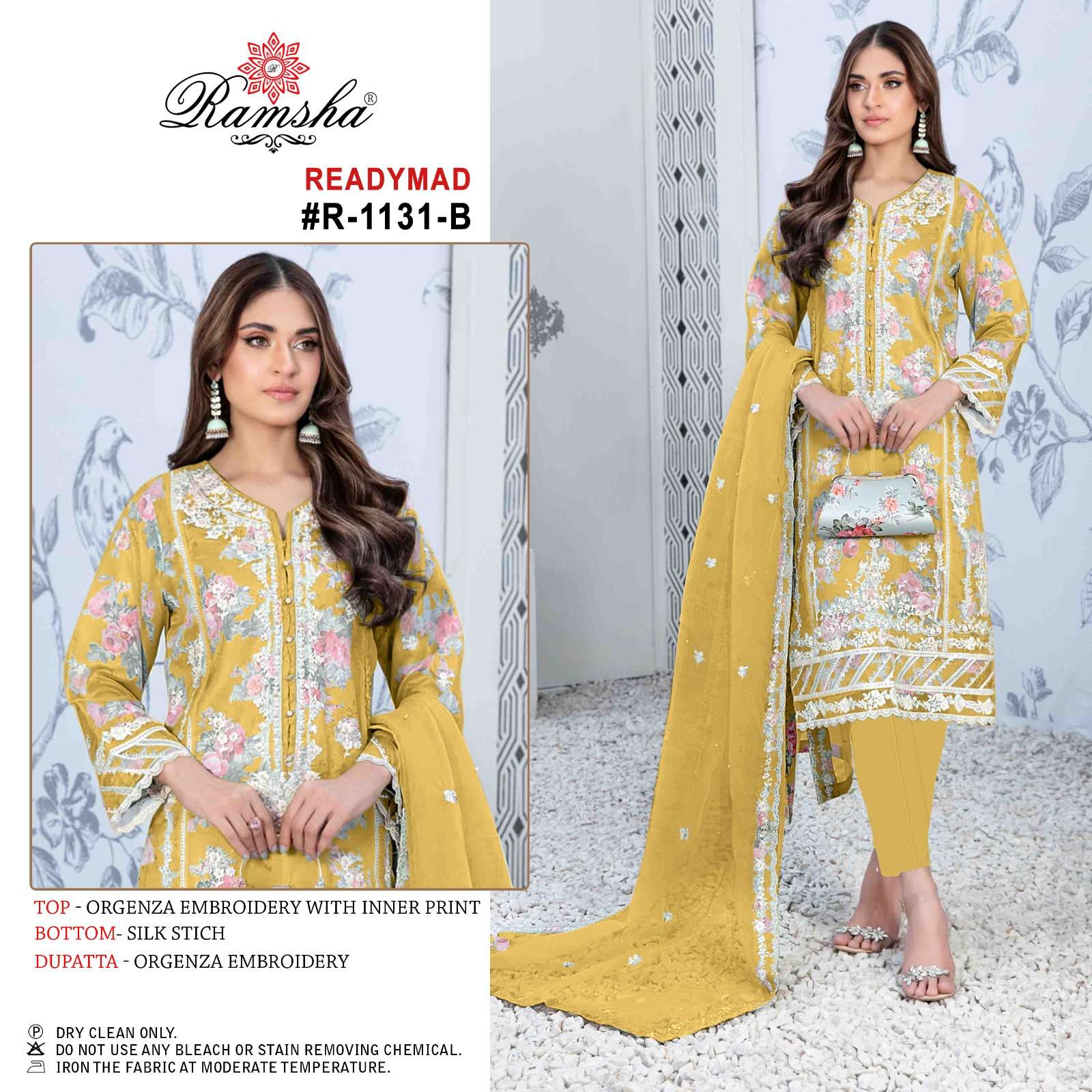 RAMSHA R 1131 ORGANZA DESIGNER PAKISTANI SUIT