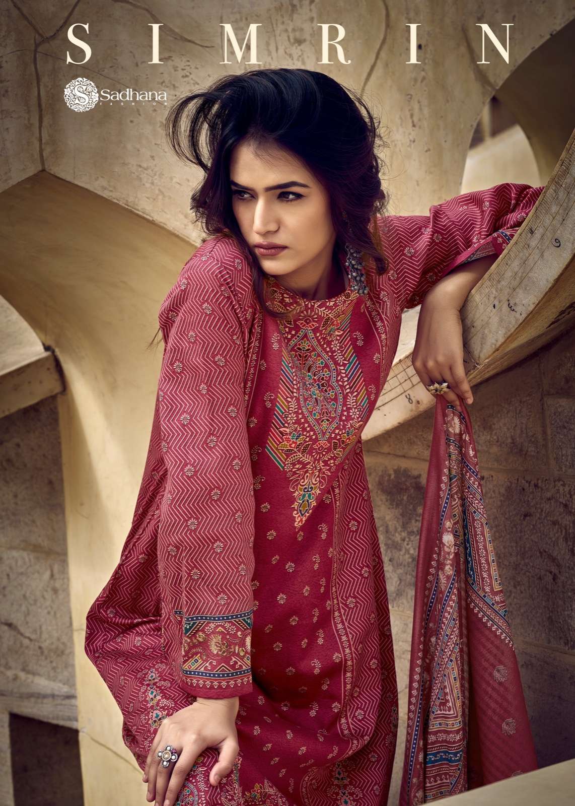 SADHANA FASHION SIMRIN JAM COTTON FANCY WORK SUIT