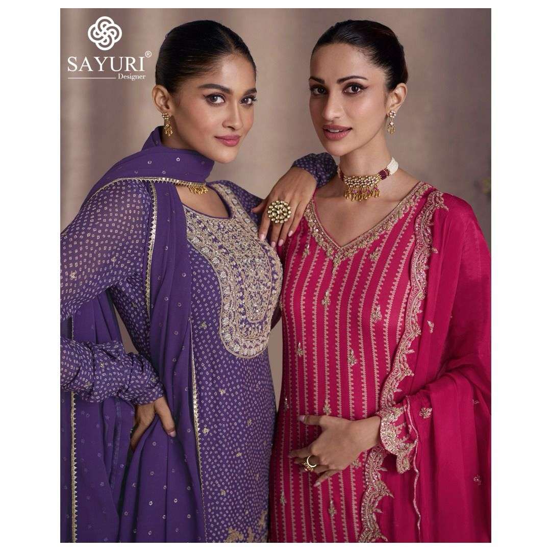 SAYURI DESIGNER TIARA HEAVY DESIGNER PARTY WEAR SUIT