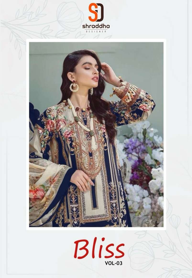 SHARADDHA DESIGNER BLISS VOL 3 LAWN COTTON SUIT