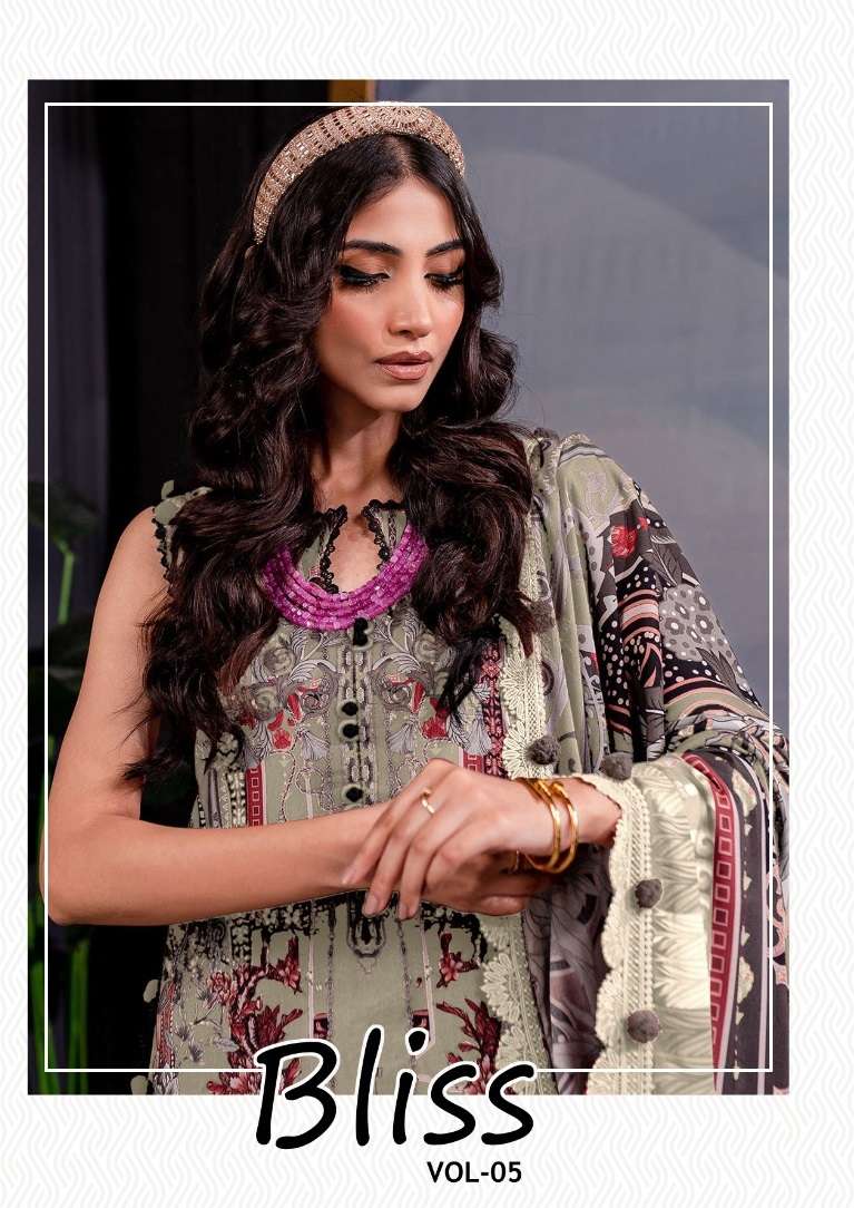 SHRADDHA DESIGNER BLISS VOL 5 LAWN COTTON SALWAR KAMEEZ 