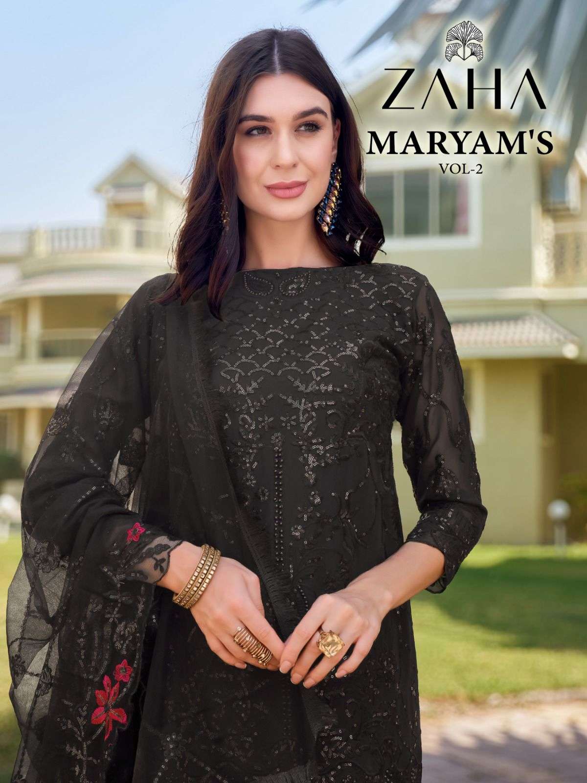 ZAHA MARYAMS VOL 2 GEORGETTE WITH HEAVY EMBROIDERED 