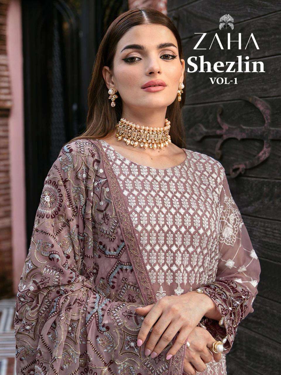 ZAHA SHEZLIN VOL 1 GEORGETTE HEAVY EMBROIDERED SUIT