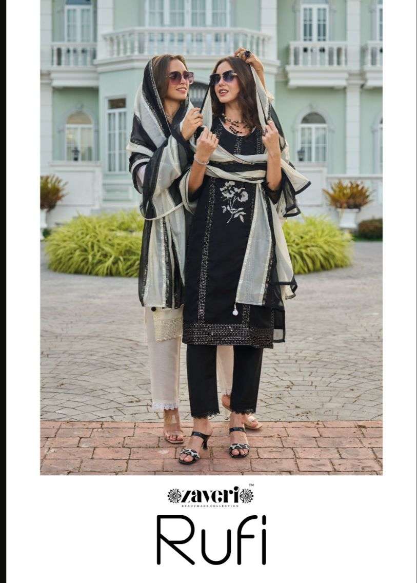 ZAVERI WOMAN BEAUTY RUFI FANCY DESIGNER READY MADE SUIT