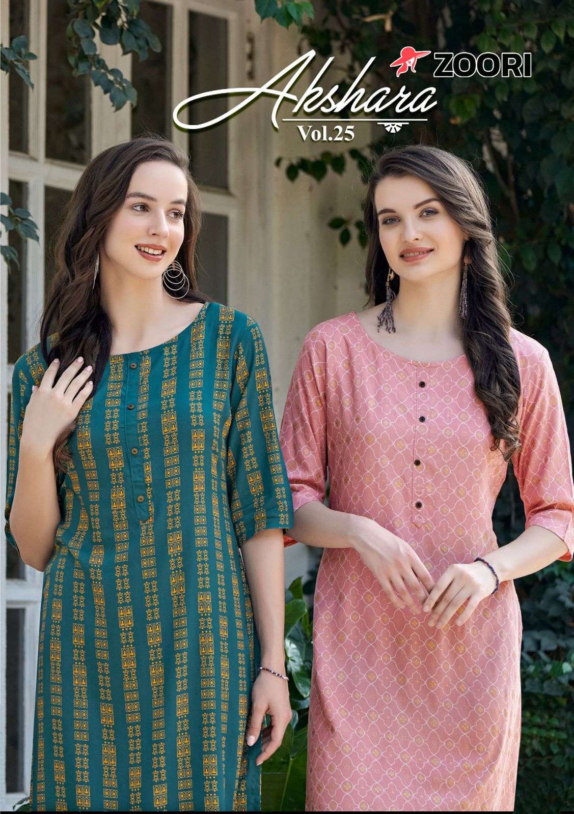 ZOORI AKSHARA VOL 25 RAYON LADIES KURTI 