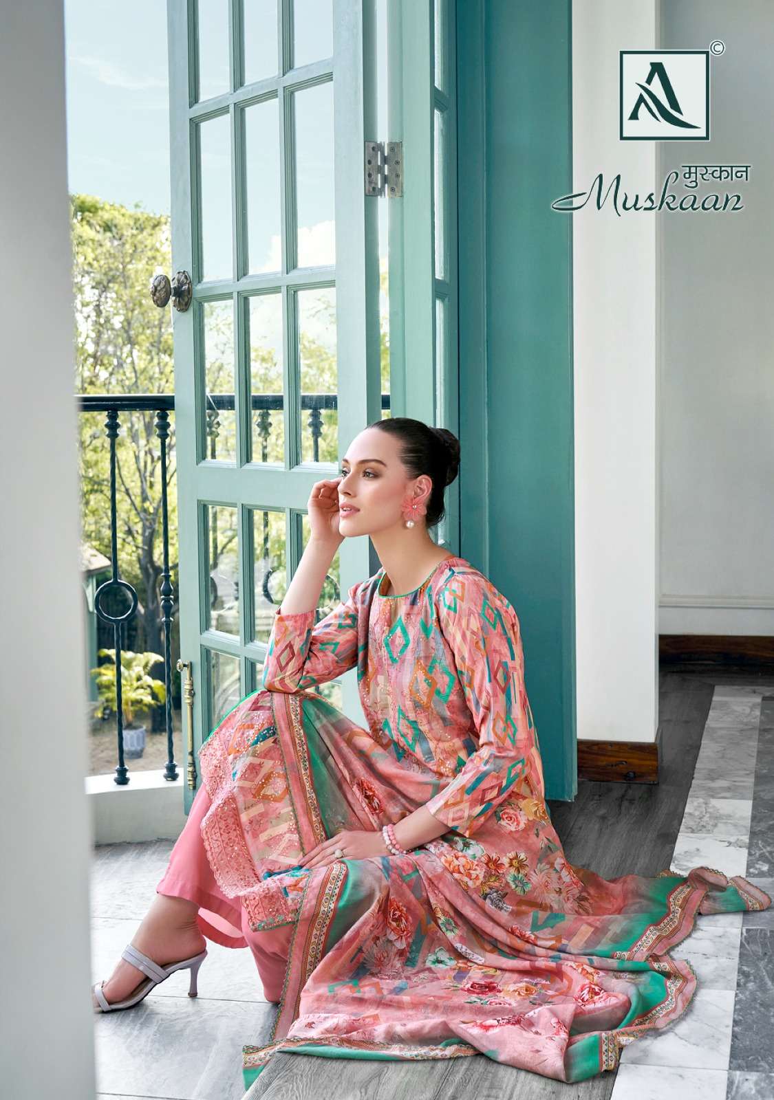 ALOK SUITS MUSKAAN MUSLIN FANCY WORK SUIT