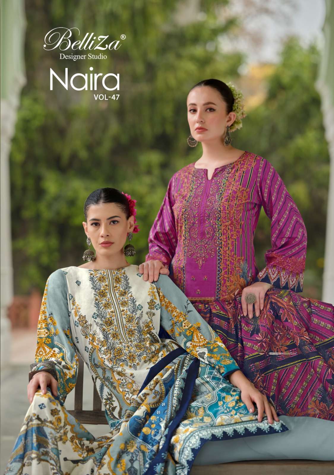 BELLIZA DESIGNER SUITS NAIRA VOL 47 COTTON FANCY WORK SUIT