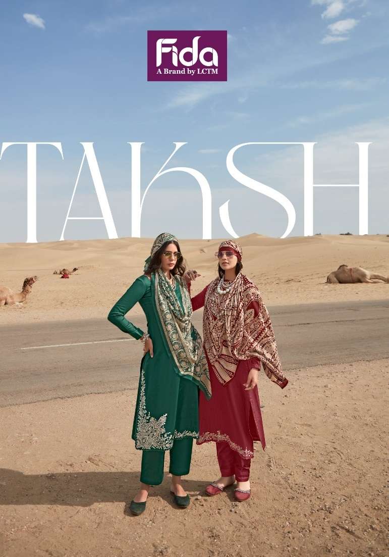 FIDA TAKSH SATIN COTTON EMBROIDERY WORK SUIT