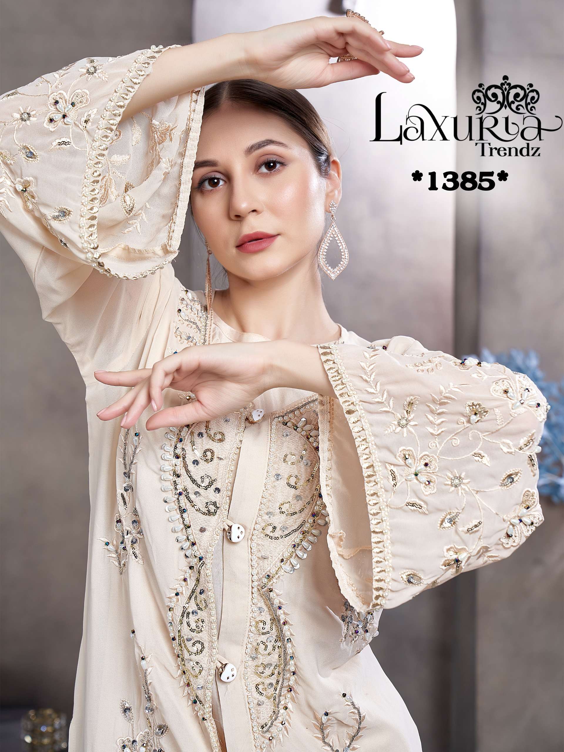 LAXURIA TRENDZ D NO 1385 GEORGETTE BEAUTIFUL DESIGNER SUIT