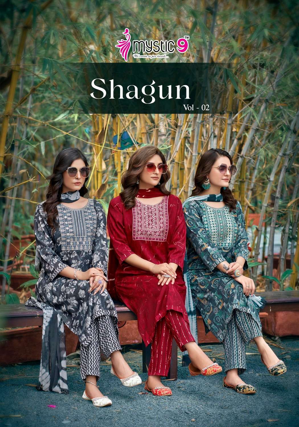 MYSTIC SHAGUN VOL 2 RAYON FANCY KURTI COMBO SET 