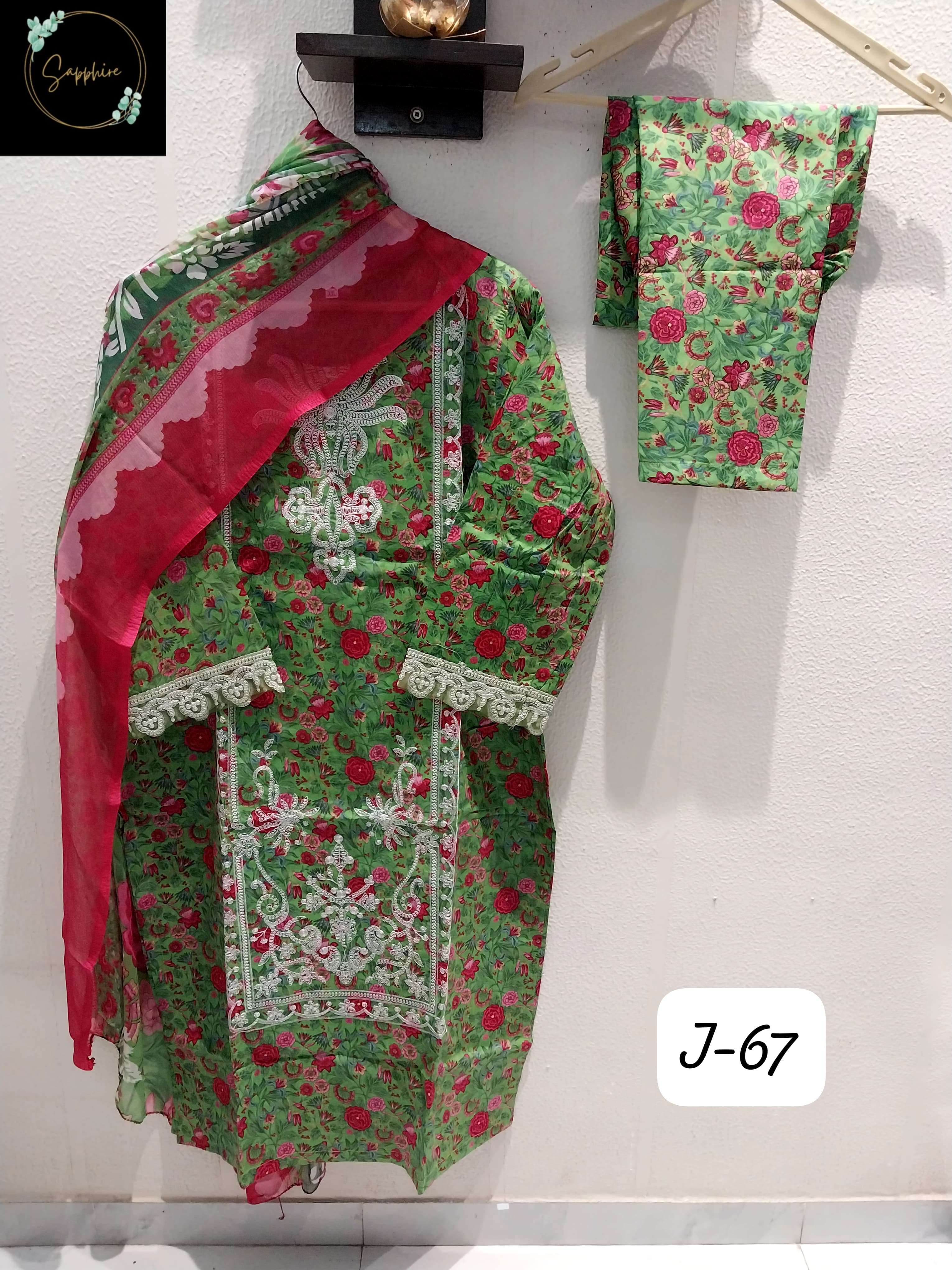 SAPPHIRE JAZMIN VOL 67 LAWN COTTON PAKISTANI SUIT