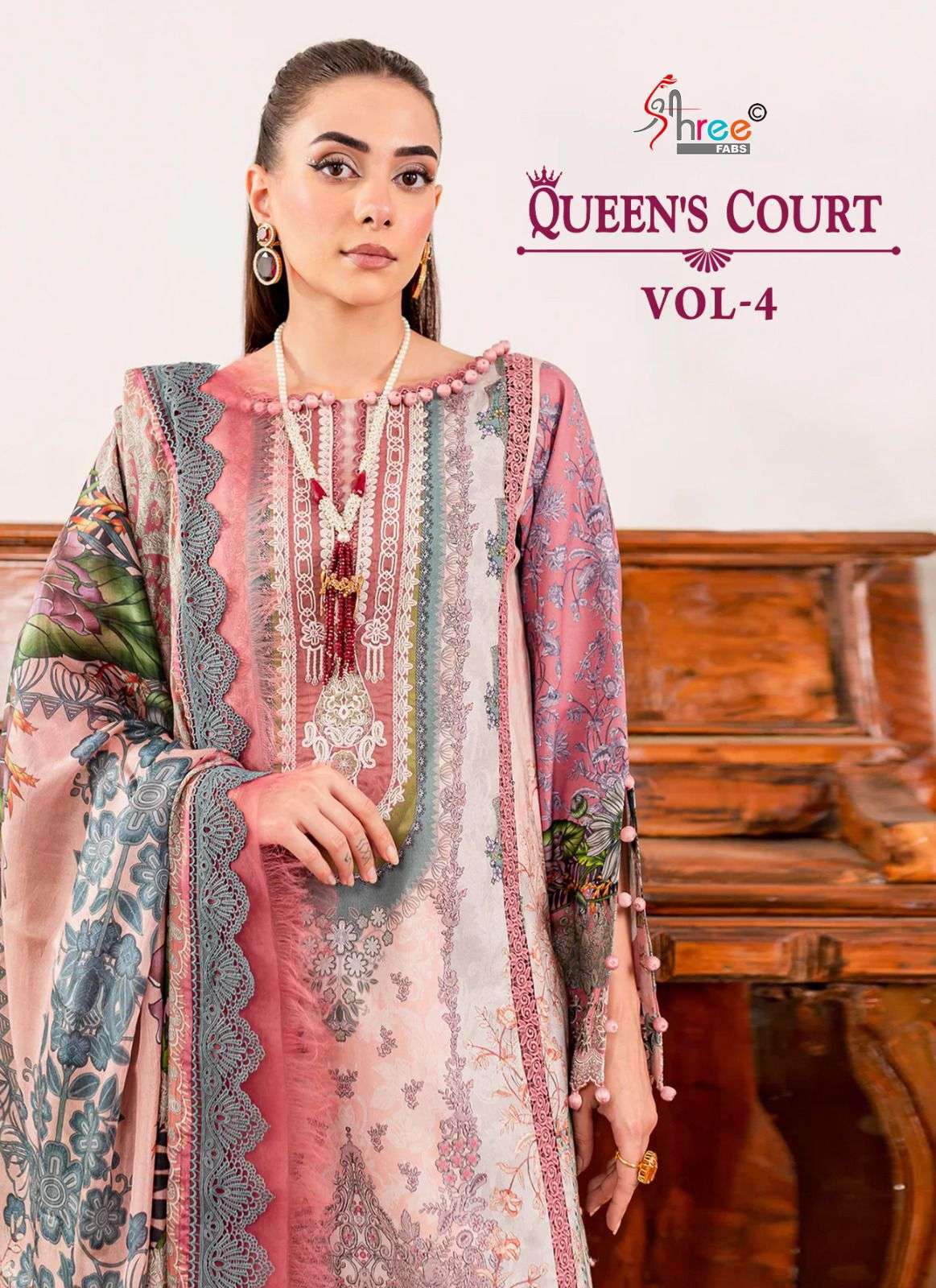 SHREE FABS QUEENS COURT VOL 4 COTTON SALWAR KAMEEZ 