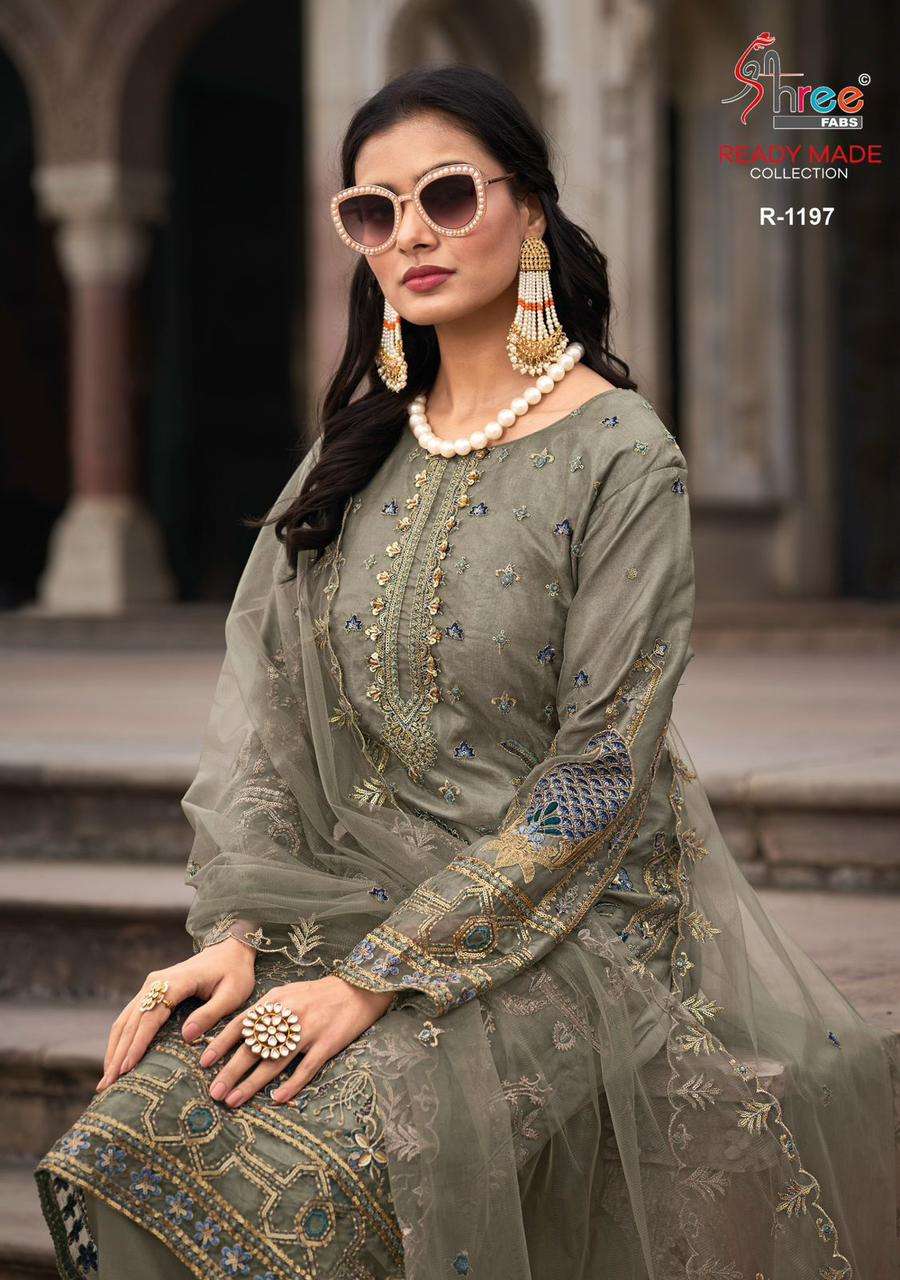 SHREE FABS R 1197 ORGANZA BEAUTIFUL DESIGNER SUIT