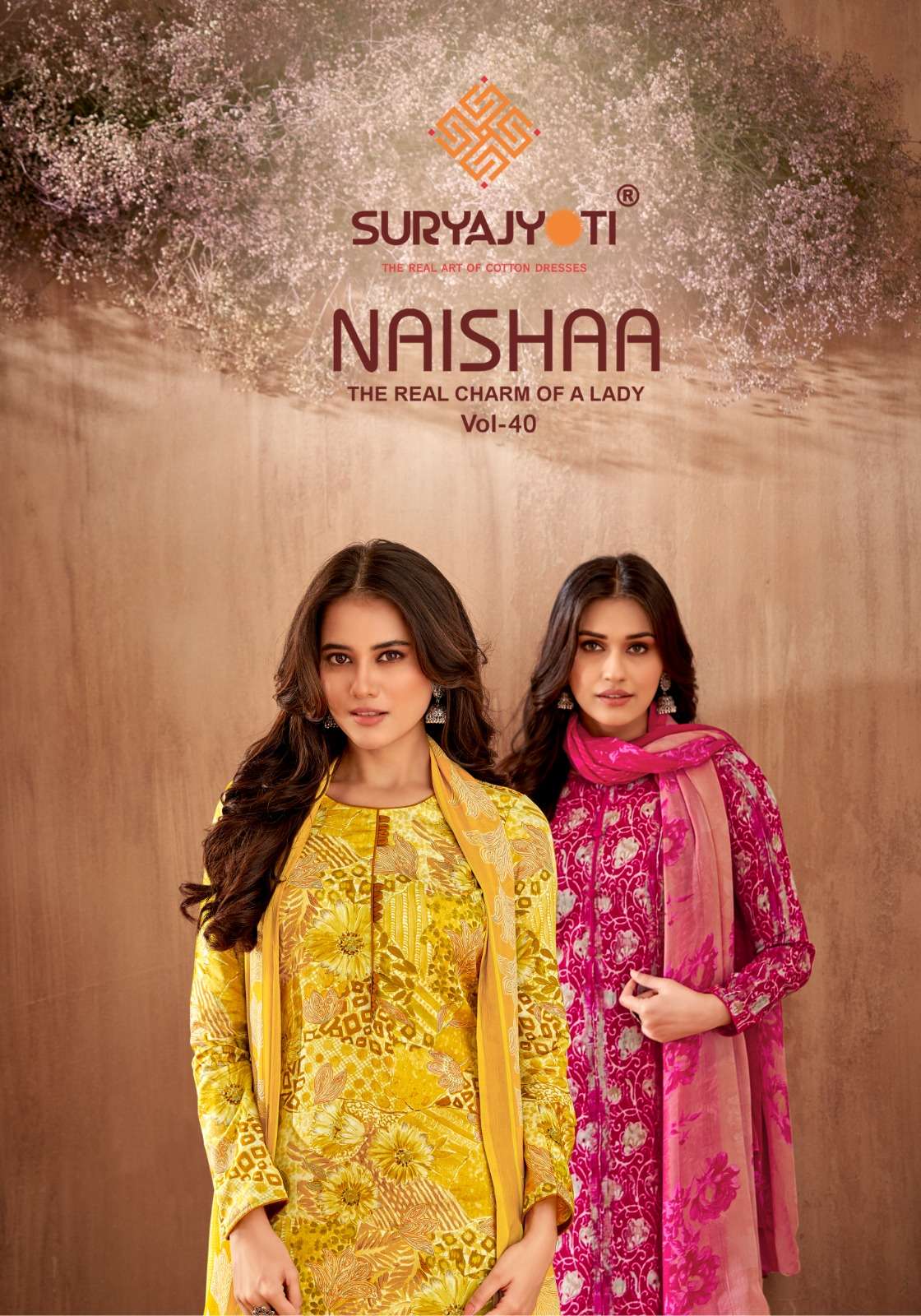 SURYAJYOTI NAISHAA VOL 40 JAM SATIN PRINT SALWAR SUIT