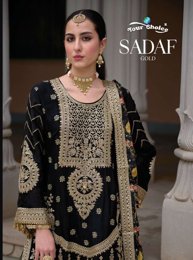 YOUR CHOICE SADAF GOLD HEAVY DESIGNER SUIT