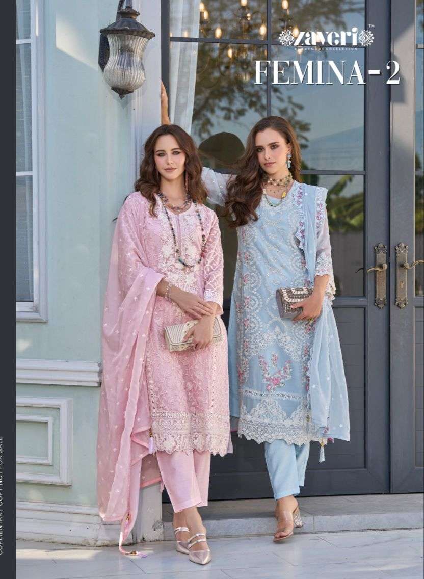 ZAVERI WOMEN BEAUTY FEMINA VOL 2 ORGANZA PARTY WEAR SUIT