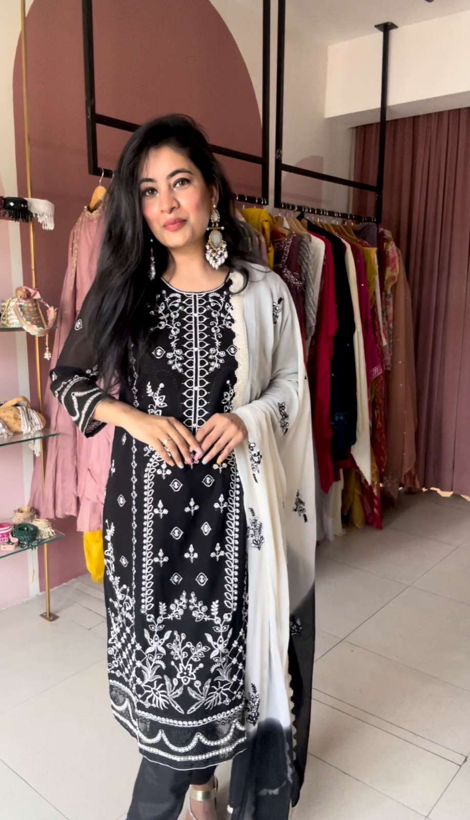 AL FATHIMA GEORGETTE HEAVY EMBROIDERY DESIGNER PAKISTANI SUIT