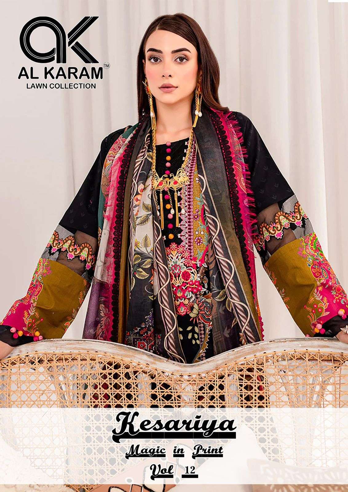 AL KARAM KESARIYA MAGIC IN PRINT VOL 12 COTTON DIGITAL PRINT SUIT 