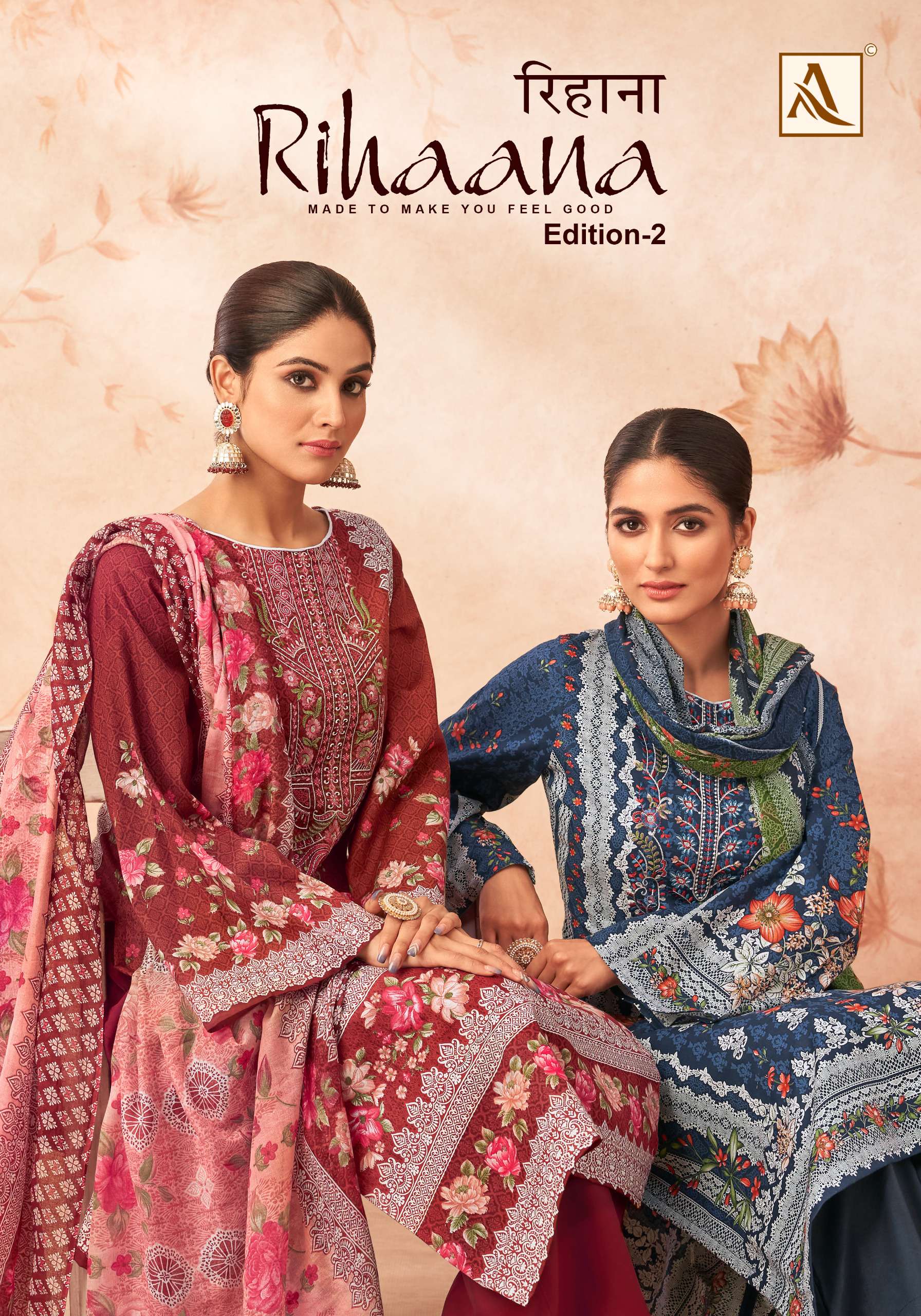 ALOK SUITS RIHAANA VOL 2 COTTON DIGITAL PAKISTANI PRINT SUIT