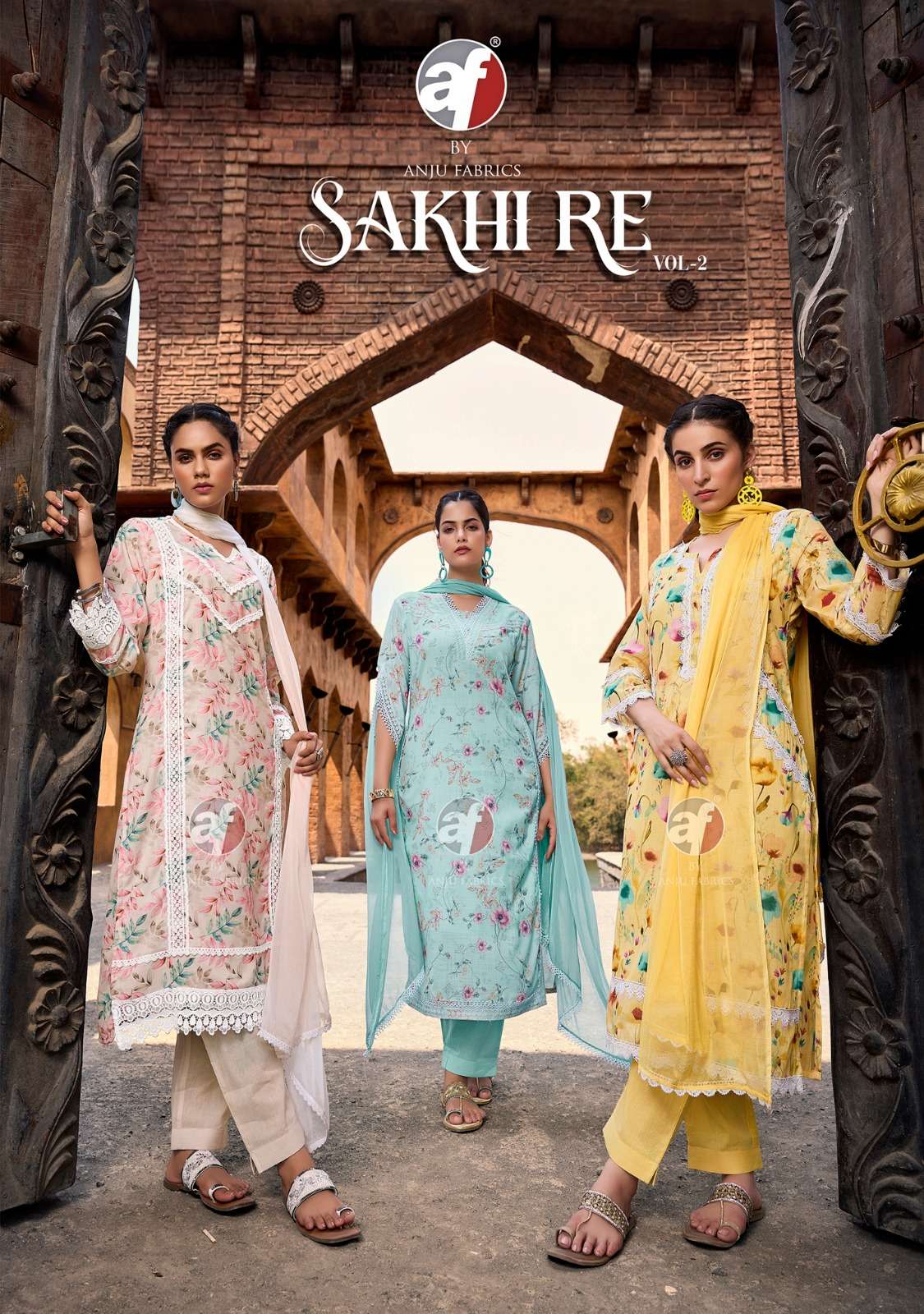 ANJU FABRICS SAKHI RE VOL 2 COTTON FANCY DESIGNER KURTI COMBO SET 