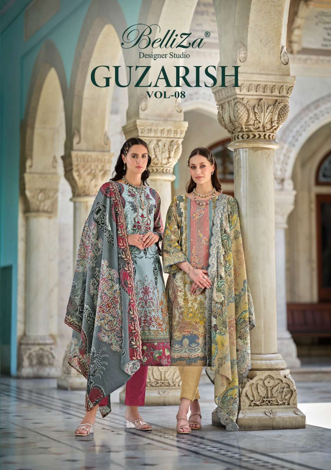 BELLIZA DESIGNER STUDIO GUZARISH VOL 8 COTTON FANCY WORK SALWAR SUIT