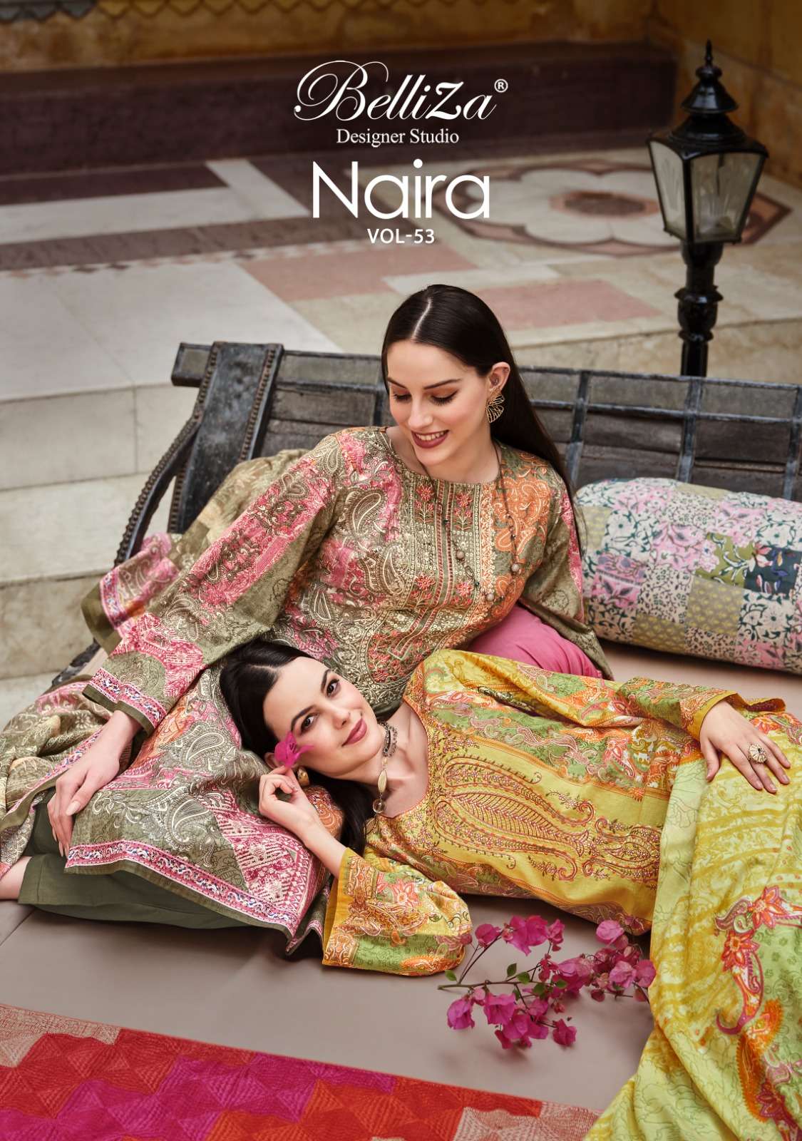 BELLIZA DESIGNER STUDIO NAIRA VOL 53 COTTON FANCY WORK SUIT