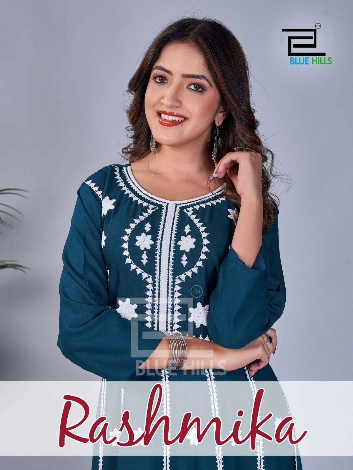 BLUE HILLS RASHMIKA FANCY LUCKNOWI DESIGNER GOWN	