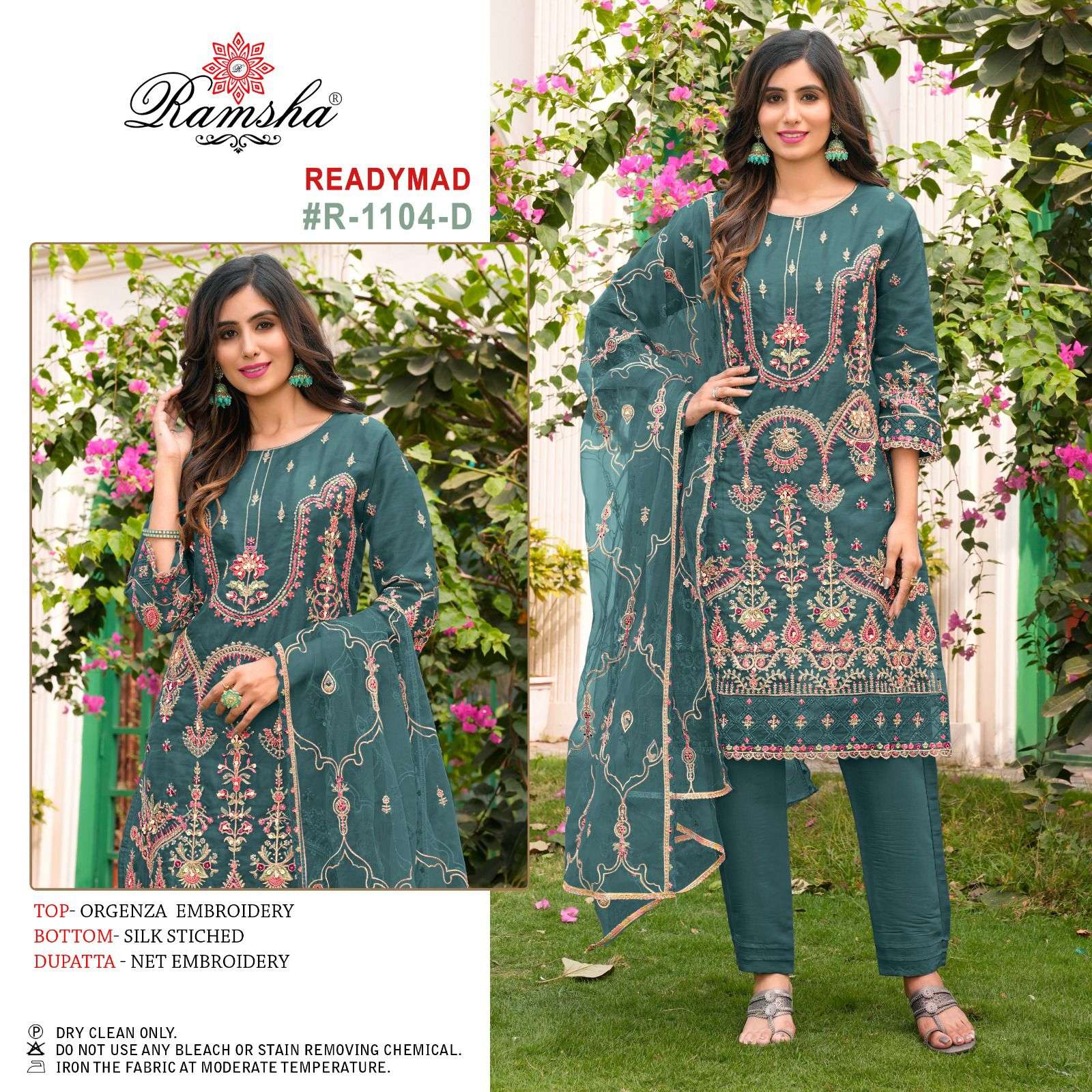 FEPIC ROSEMEEN R 1104 ORGANZA EMBROIDERY DESIGNER SUIT