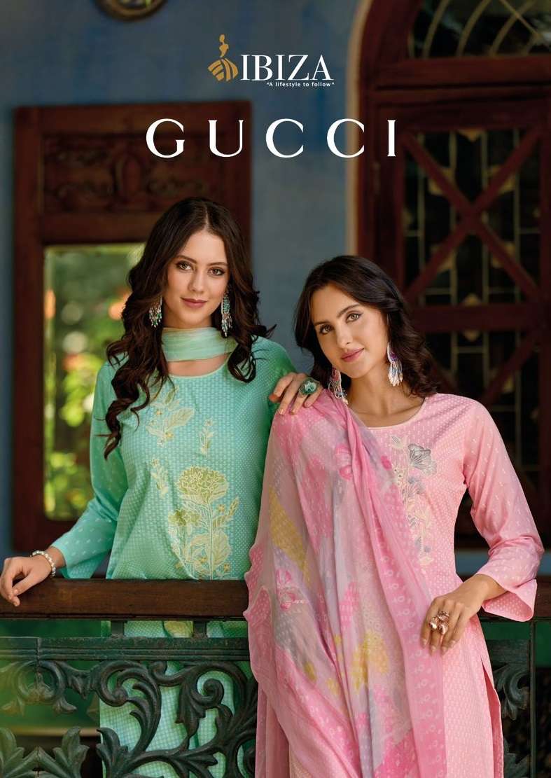 IBIZA GUCCI LAWN COTTON PRINT WITH FANCY EMBROIDERY SUIT