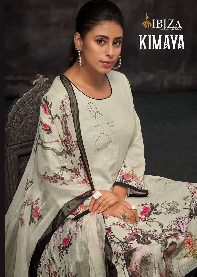 IBIZA KIMAYA LINEN COTTON DIGITAL PRINTS WITH HAND WORK SUIT