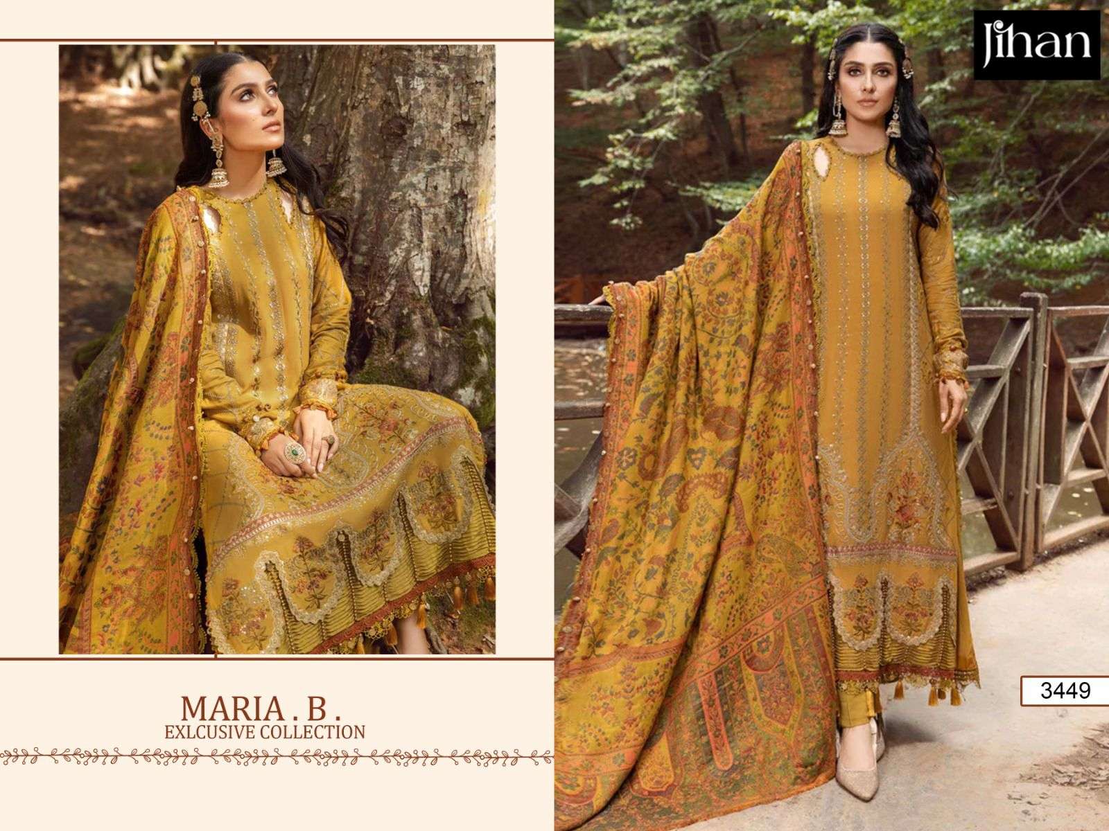 JIHAN D NO 3449 COTTON KASHMIRI EMBROIDERY WORK SUIT