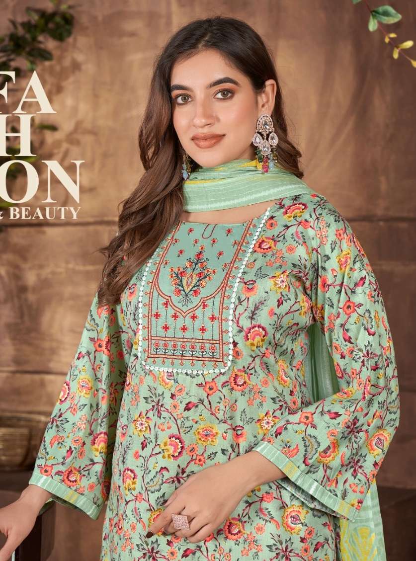 JT ZARA VOL 3 COTTON PRINTED DRESS MATERIAL