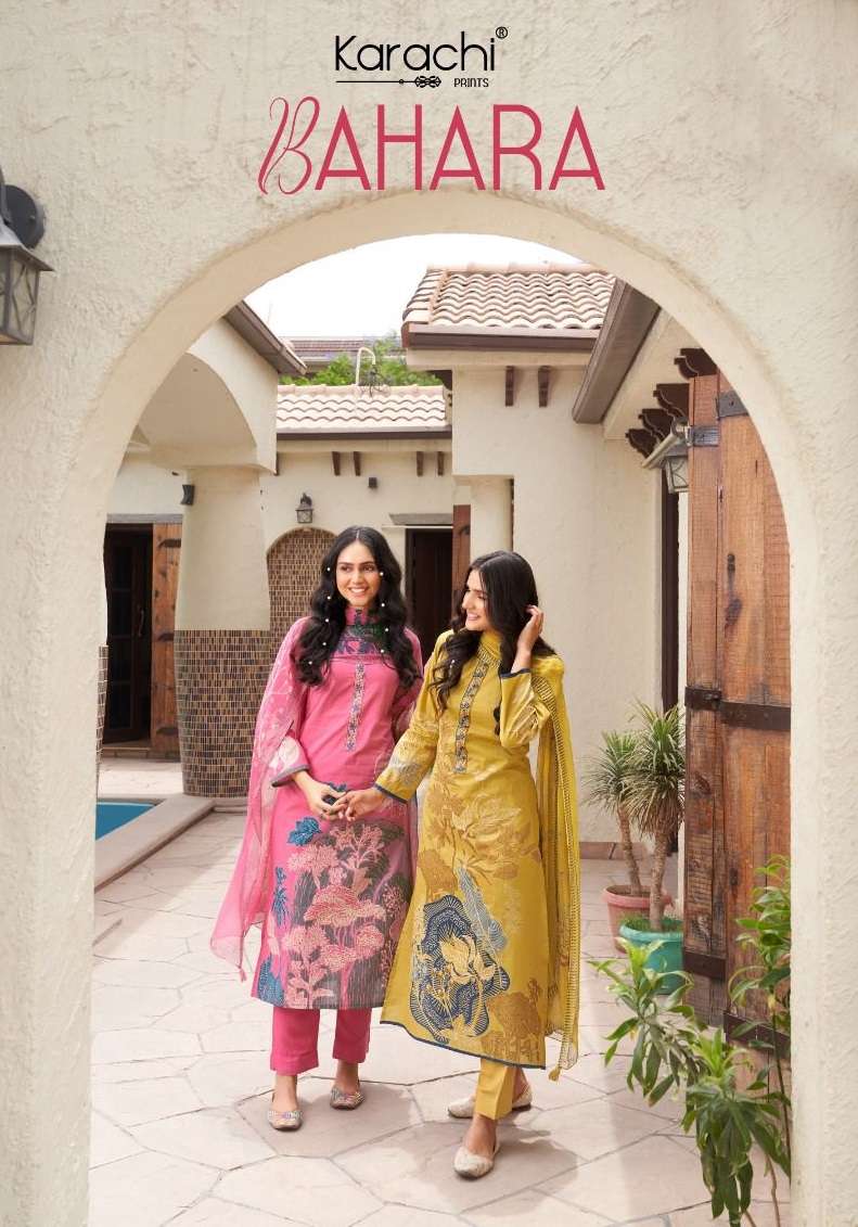 KARACHI PRINTS BAHARA COTTON DIGITAL PRINT WITH FANCY WORK SUIT