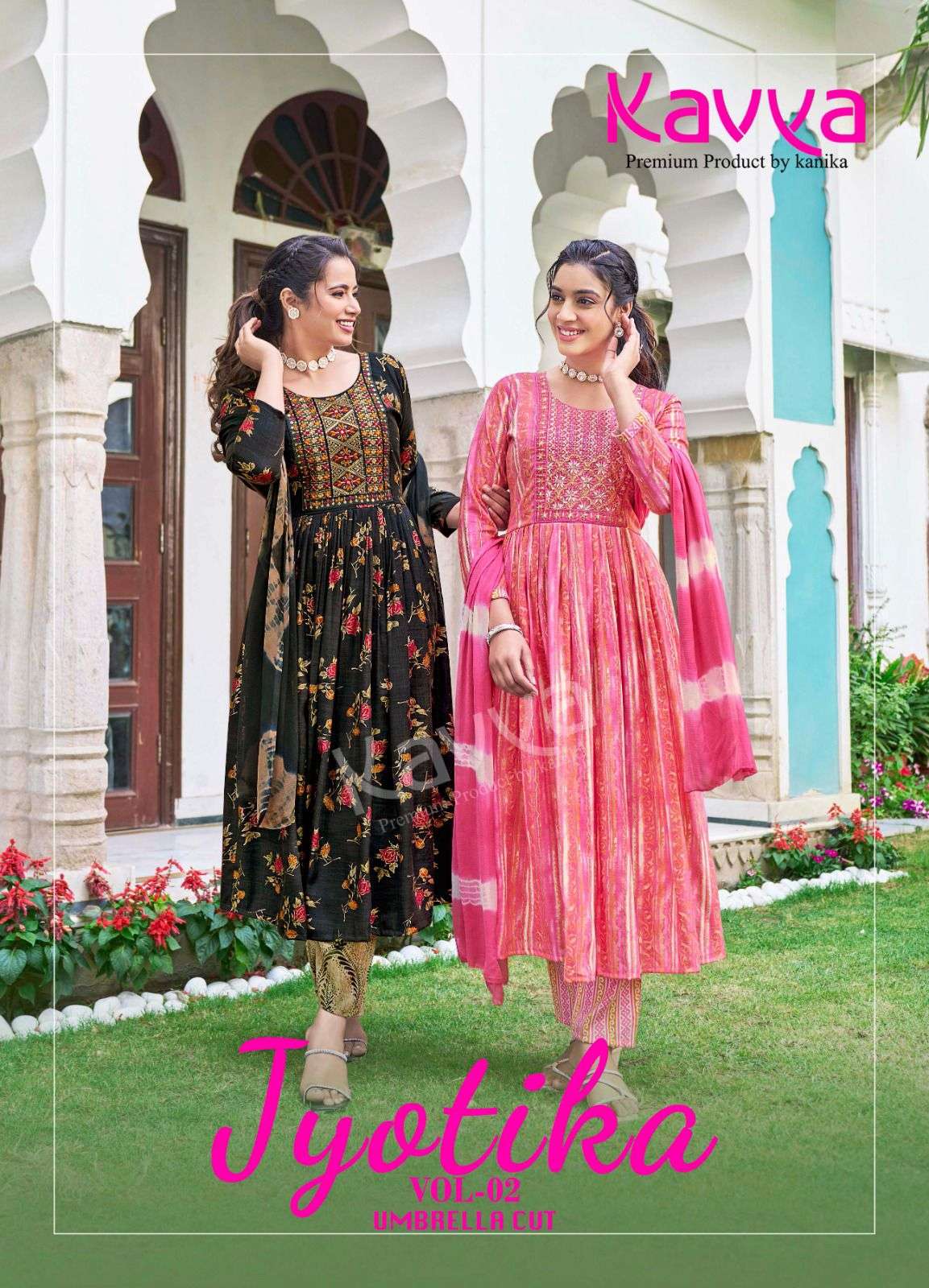 KAVYA JYOTIKA VOL 2 FANCY NAIRA CUT STYLE KURTI COMBO SET 