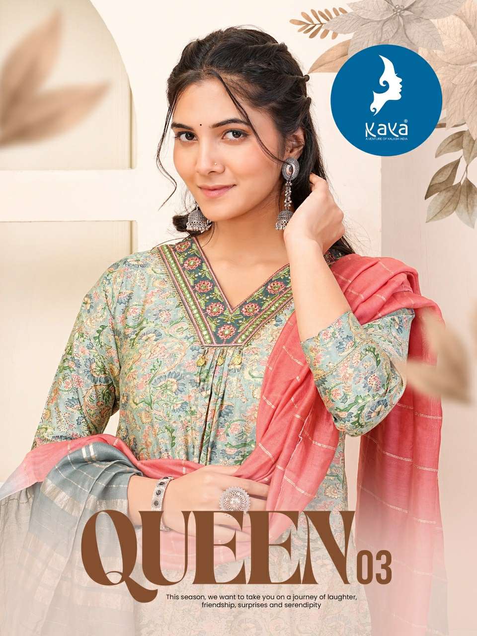 KAYA QUEEN VOL 3 NAIRA CUT PATTERN FANCY KURTI COMBO SET 